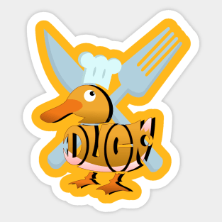 Funny yellow Duck Cute Sticker